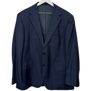Paul Betenly Dark Blue Wool Thomas Suit Jacket - Men's Size 44R